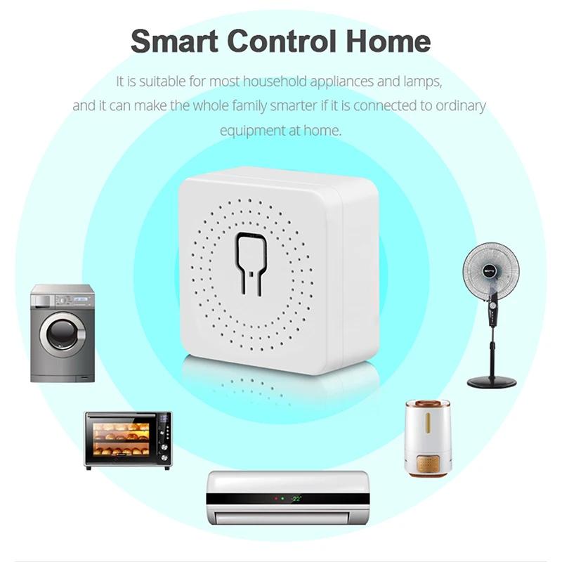 EWelink 16A Mini WiFi Smart Switch DIY Relay Module Circuit Breaker Timer APP Remote Control Works with Alexa Google Smart Home