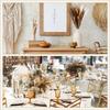 80Pieces Natural Dried Flowers Bouquet Home Decoration  Pampas Reeds Grass Rabbit Tails Bouquet Boho Home Arrangements