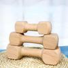 Fuuny Safe And Durable Chew Dumbbell Dog Toy Durable Real Wood Dog Chew Bone Toy For Dogs Suitable Home Pet Supplies