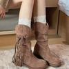 Ballet Style Lace Edge Socks Bow Mid Calf Socks Piles Socks Lolita Socks  Boot Socks