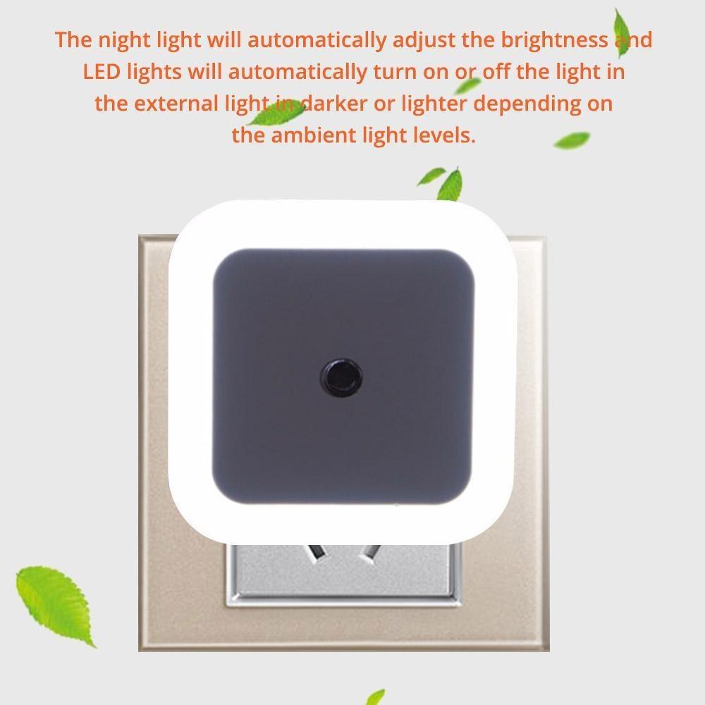 1Pcs MIni LED Night Light Sensor Control Induction Energy Saving Sleeping Night Light 110V-220V For Baby Room Bedroom Corridors