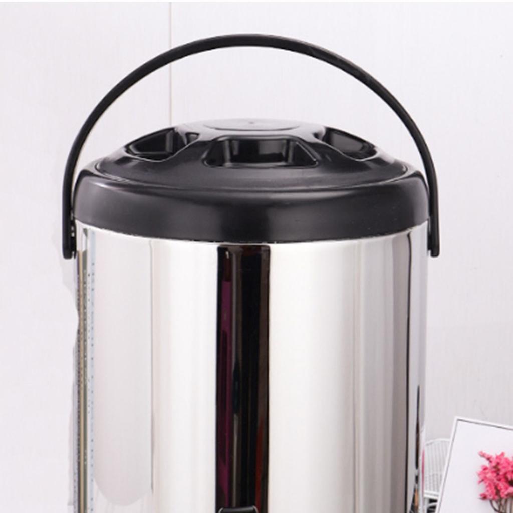 Stainless Steel Milk Tea Bucket Large Capacity Thickened Insulated Beverage Dispenser Barrel with