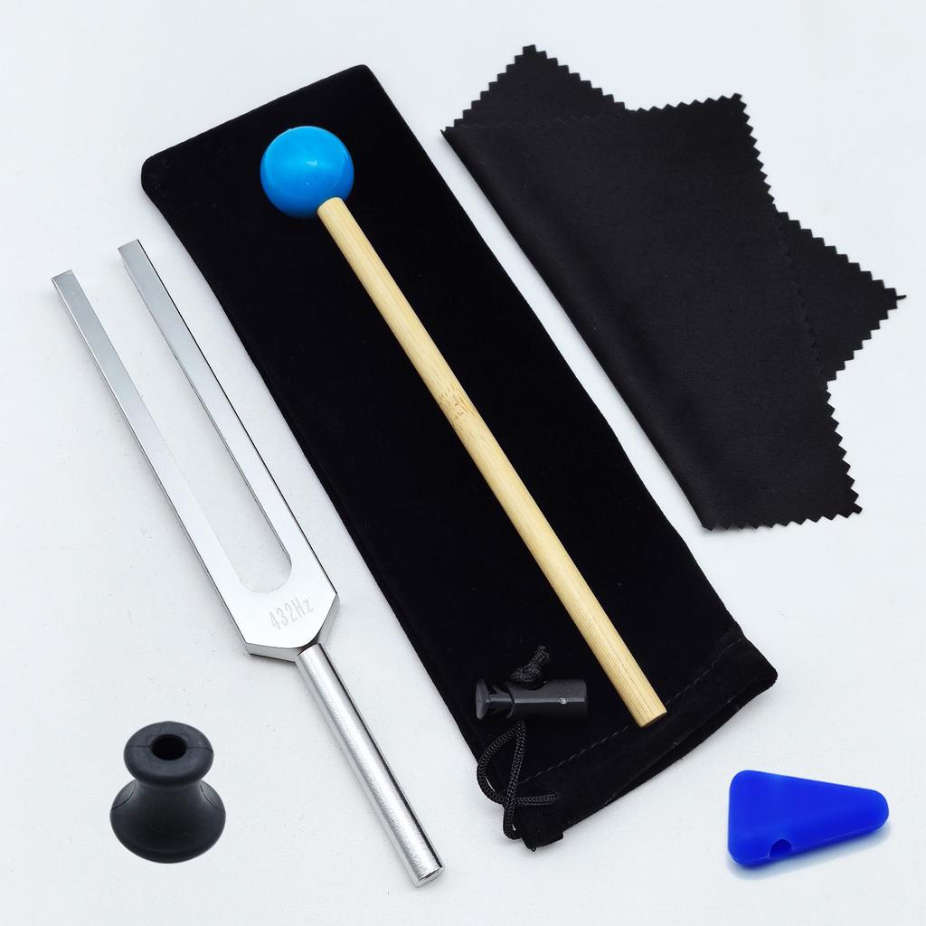 Gold 432HZ Aluminum Alloy Colored Tuning Fork with Triangle Shape.