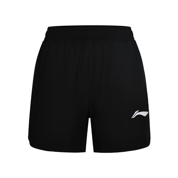 

Li-Ning Breathable Lightweight Sports Elastic Mid-Waist Casual Shorts Women shorts Black AAPU170-1 S