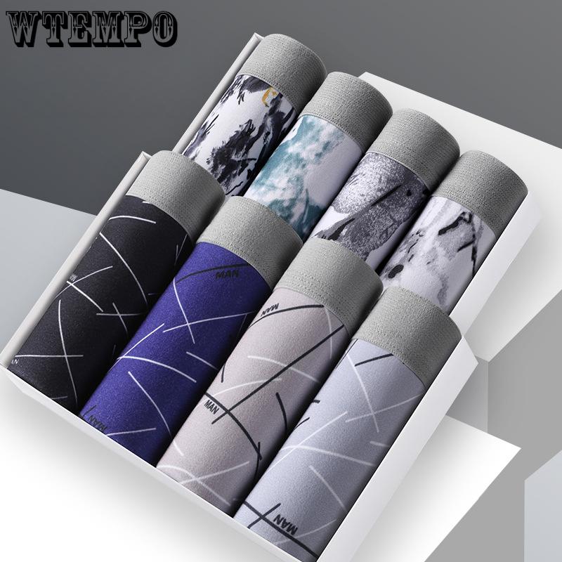 

Men s Underwear Set of Four Stretchy Oversized Comfortable Breathable Flat Cornered and Square Cornered Underwear 5XL