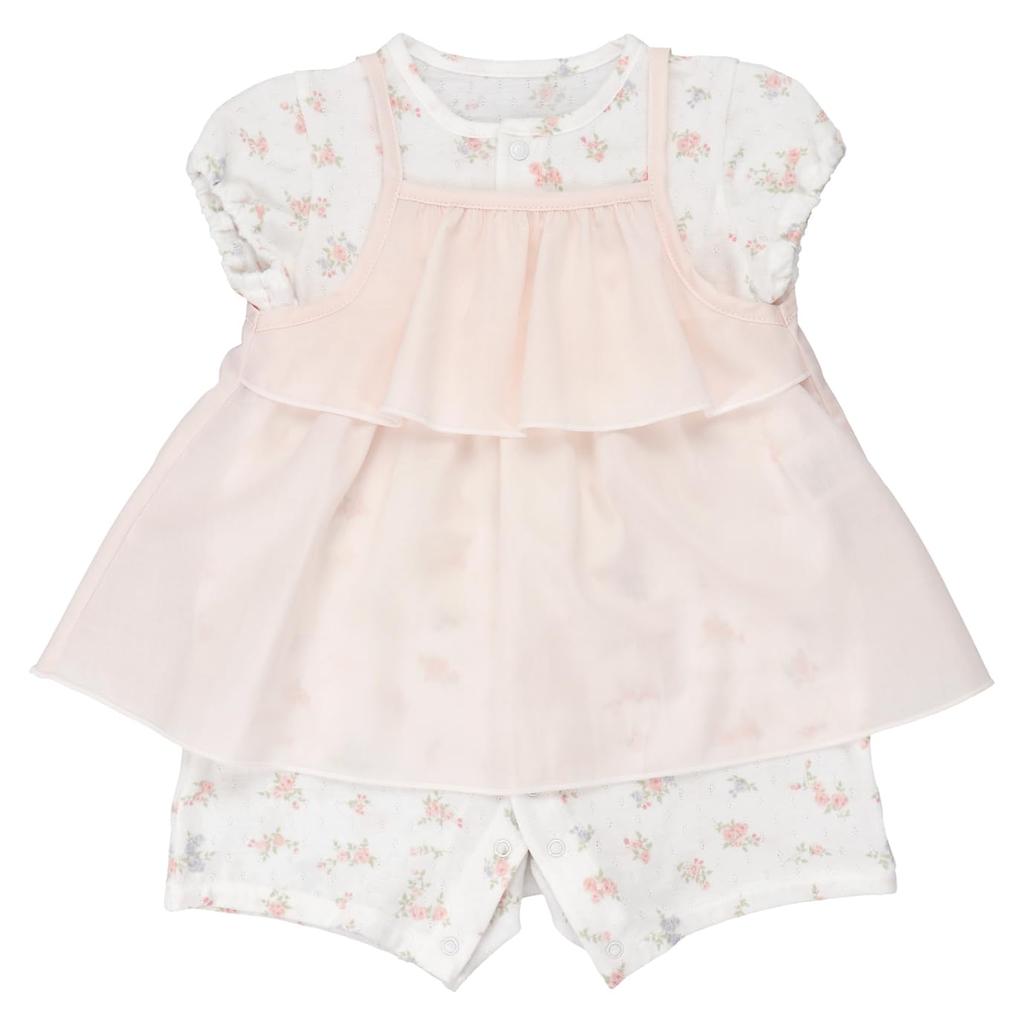 short sleeve size Rose made in Japan [Baby Castle] Romper, combination, 80, Garden,