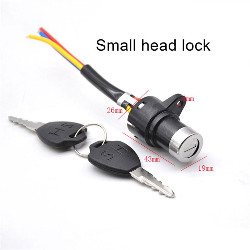 Ignition Switch Key Power Lock Universal Electric Bicycle Biking Portable Dustproof Cycling Parts For Electric Scooter