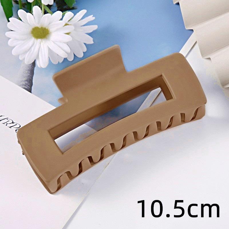 Matná obdélníková spona do vlasů v korejském stylu, 10,5 cm, pro drdoly a culíky