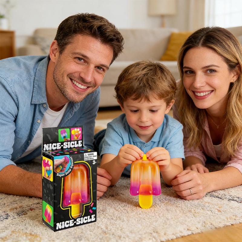 Sensory Nice-Sicle Stress Relief Cube Squeeze Object Ice Cream Twisting Toys
