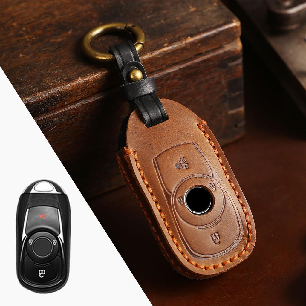 Suitable for Buick Key Case, Envision GL8 Leather Buckle Case, New Regal LaCrosse Cowhide Key Case.