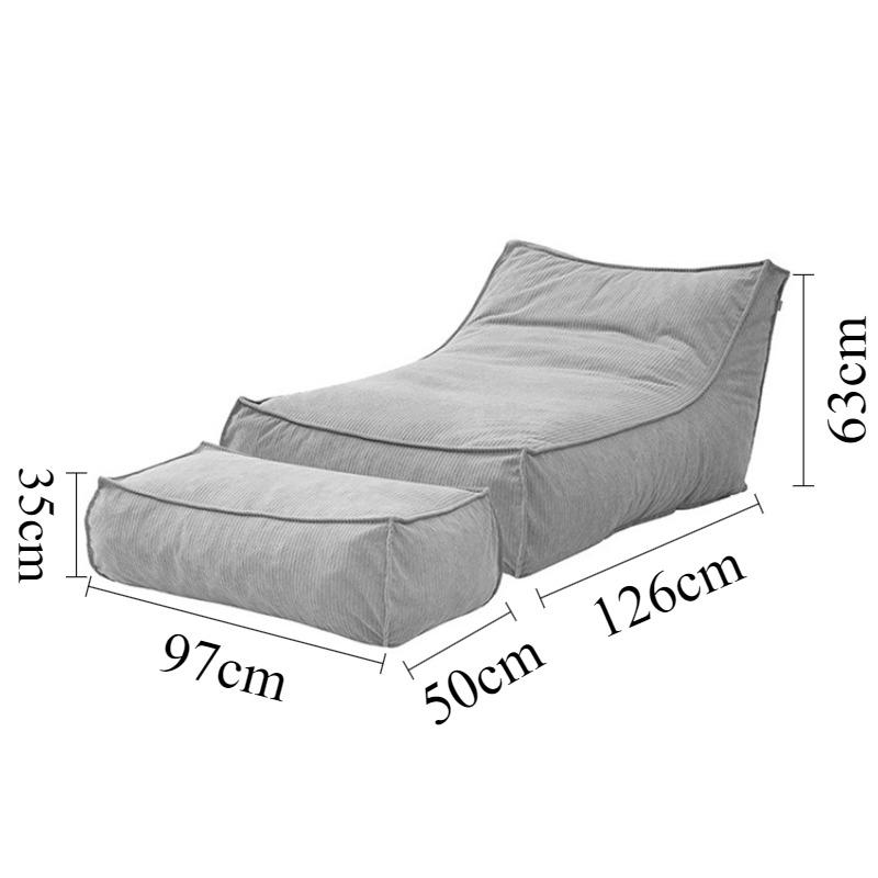Lazy Compression Sofa Modern Sponge Sofas Relaxing Giant Single Sofa Aesthetic Luxury Living Room Tatami Sofas with Footstool