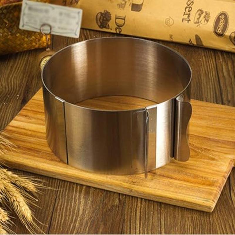 Adjustable cake mousse mold stainless steel 15.24 to 30.48 cm cake mold ring baking decoration