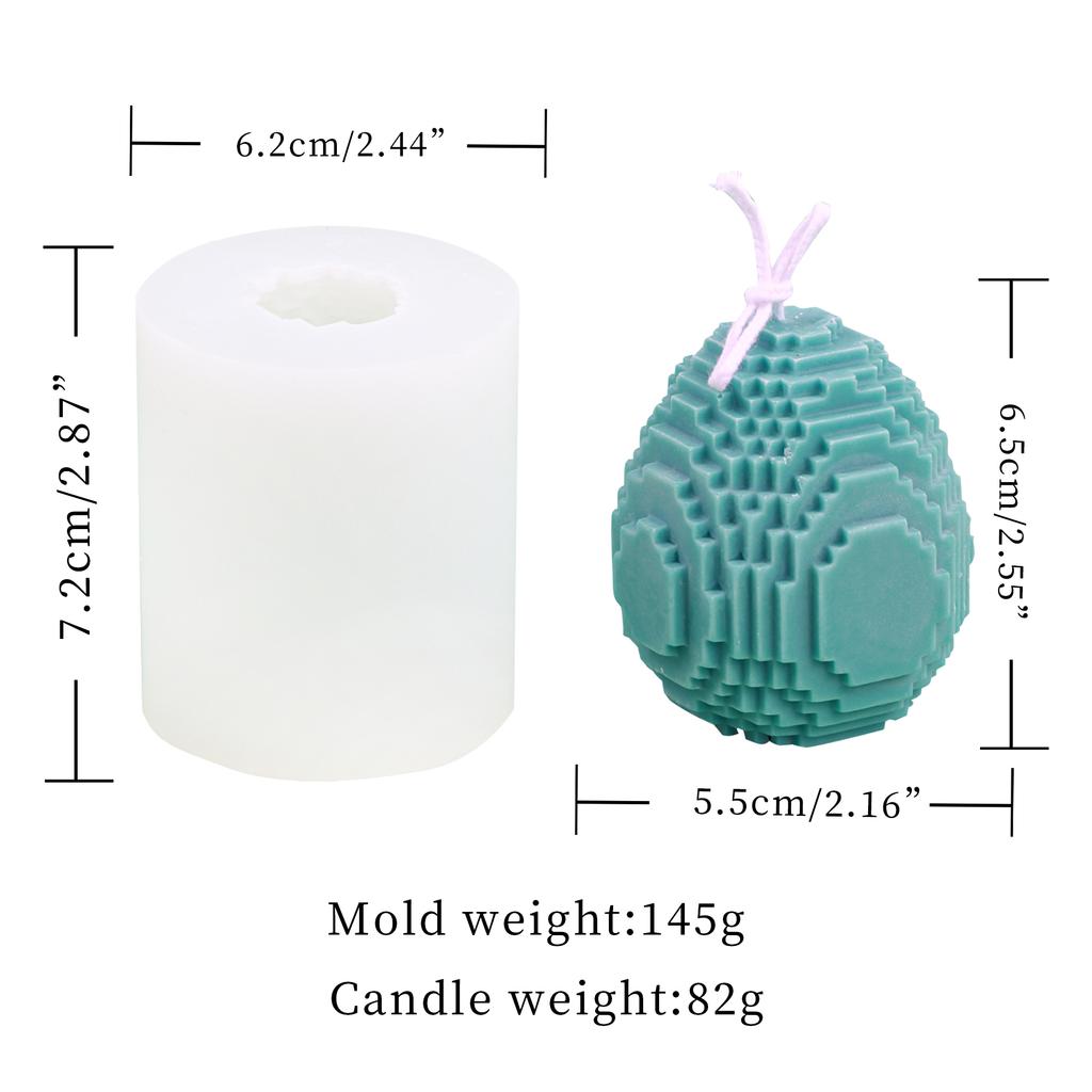 3D Easter Egg Silicone Mold Candle Making Chocolate Food Candy Cake Molds Form Mould Candles Business Round Flowers Easter Theme