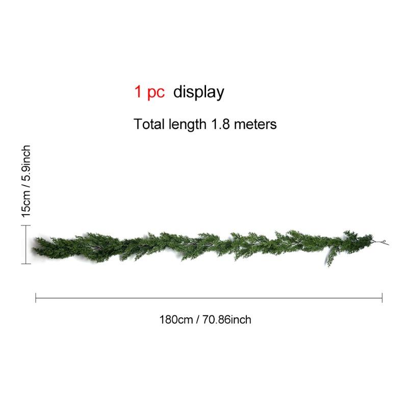 

1,8-метровая Искусственная Имитация Сосны, Кипариса, Красных Ягод и Лозы Рождественское Украшение для Дома Зеленое Растение и Лоза для Подвешивания на Дверь Pine, cypress and vine