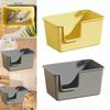 Open Top Cats Litter Box Easy To Cleaning Deep Loo Splashproof Cat Litter Tray Pet Litter Pan for Small Animals Kitten Hamsters