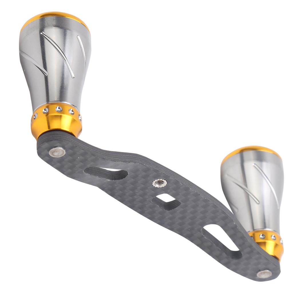 85MM Fishing Reel Handle Grip Carbon Metal Baitcasting Reel Left Right Crank ReplacementGun Gold