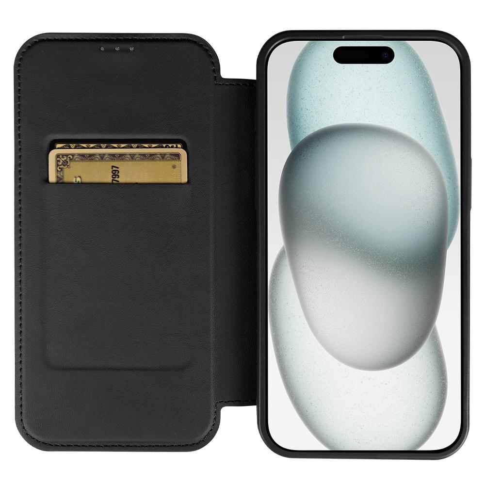 

For iPhone 15 Magnetic Case RCS Eco Friendly Phone Cover with RFID Blocking Black