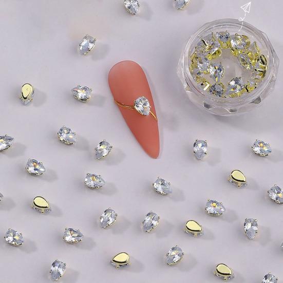 20Pcs Decorações de unhas Forma irregular Brilhante Não-Oxidação À prova de ferrugem Zinco Brilhante Nail Art Ornamento Manicure DIY