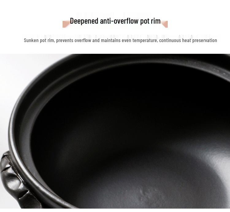 Creative Japanese Clay Pot: European and American Style, High-Temperature Resistant, Suitable for Open Fire, Ideal for Stews, Soups, and Rice.