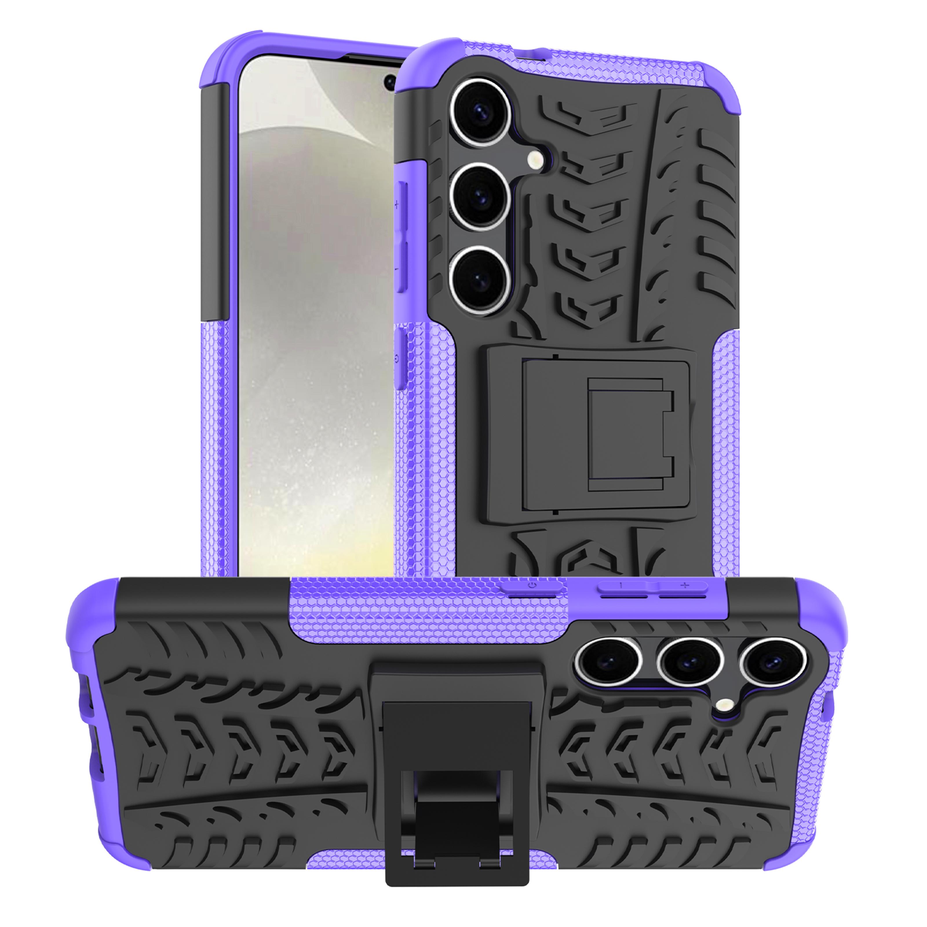 

Drop Shockproof Armor Heavy Duty Rugged PC Protection Cover Case для Samsung Galaxy S20 S21 S22 S23 S24 Plus Ultra Samsung S21 Plus фіолетовий