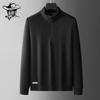 Men's Casual Stand-Collar Half-Zip Wool Blend Sweatshirt