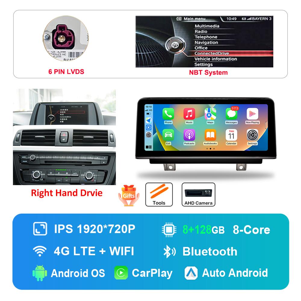 10.25 Inch Right Hand Drvie for BMW 3 /4 Series F30 F31 F32 F33 F34 F36 2013 - 2018 NBT EVOAndroid Car Radio Multimedia Player