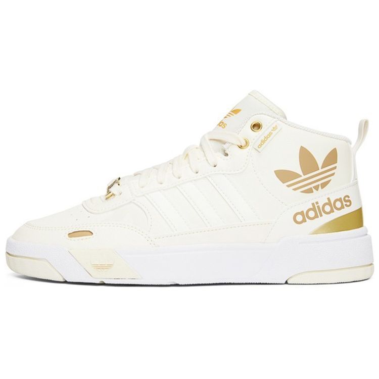 Adidas Originals Post Up Non-Slip Shock Absorption Mid-Top Skate Shoes Women Skate Shoes White Platinum H00218