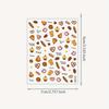 1pc of 3D Relief Nail Stickers Brown Y2K Style Cute Cookies Cake Bread Pizza Cute Food Stickers DIY Nail Stickers Creative Stickers