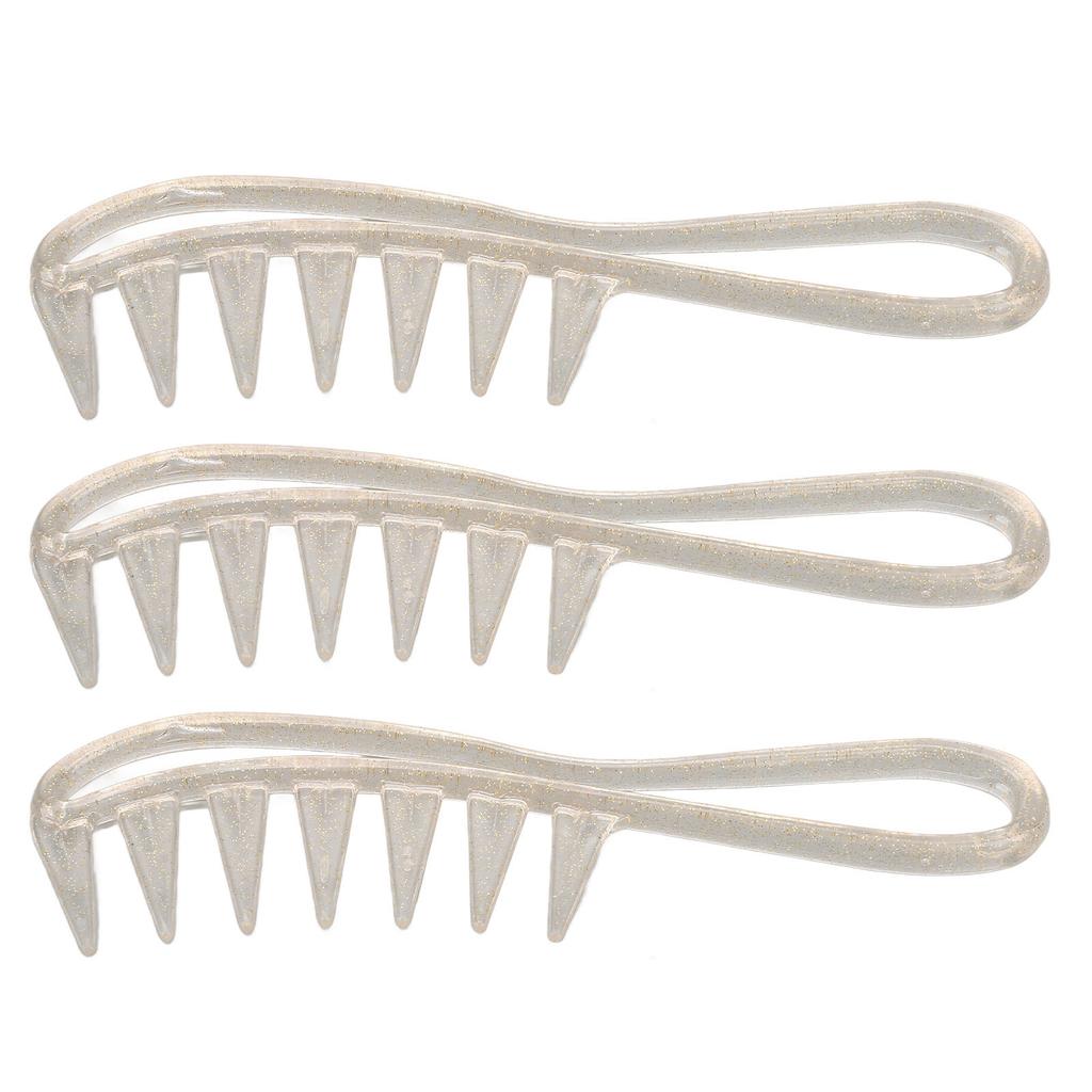 10pcs Wide Tooth Comb Ergonomic Handle Portable Plastic Detangling Comb for Men Women Hair Styling