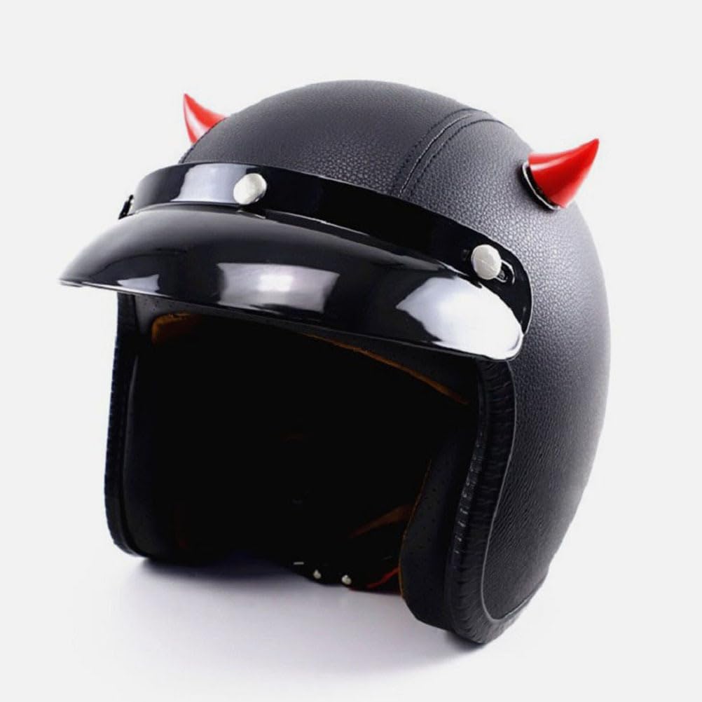 Motorcycle Helmet Horns with Suction Cups 1.57 Inch Reusable Decorative Horn Accessories for Bike Ski and Motorcycle Helmets