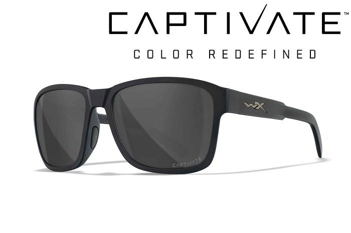 Trek Polarized Smoke Matte Black AC6TRK18 [Wiley X] Sunglasses, Lenses, Frame,