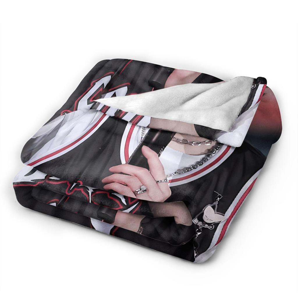 Soft BlanketChildren Camping S-StrayKids I.N Throw Blanket  Flannel Bedspread For Living Room Novelty Sofa Bed Cover