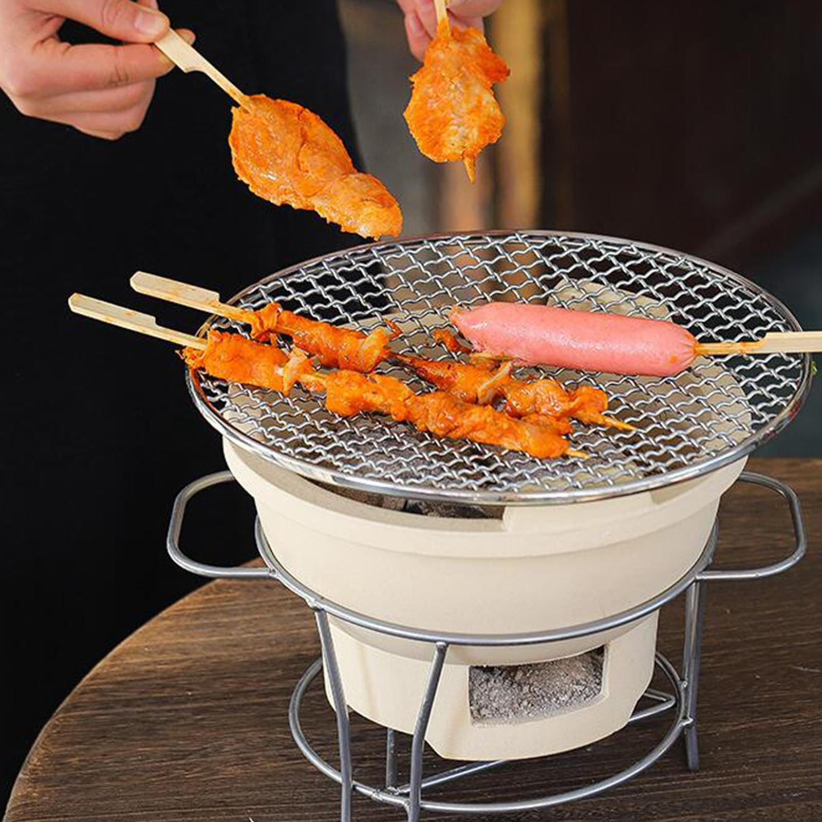 

Stove Stand Grill Rack Iron Burner Holder Bracket Cooking Grate for Camping BBQ Hiking Party Diameter 18.6cm