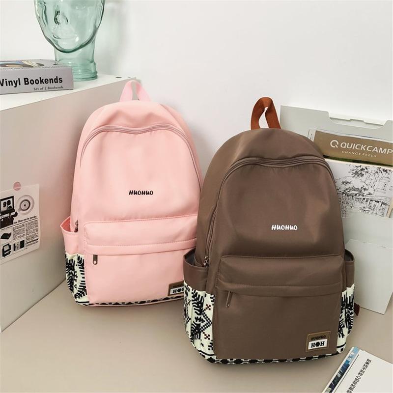 Schultasche Freizeitrucksack Damen Nylon bedruckt Studenten Schultasche Einfacher Rucksack Großhandel Mittelschüler Schultasche Rucksack Herren