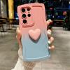 Fashion 3D Love Heart Gradient Case For iPhone 15 Pro Max 14 Plus 13 12 11 Pro X XS XR XS Max 7P 8Plus SE 2020 Curly Wave Soft TPU Cover