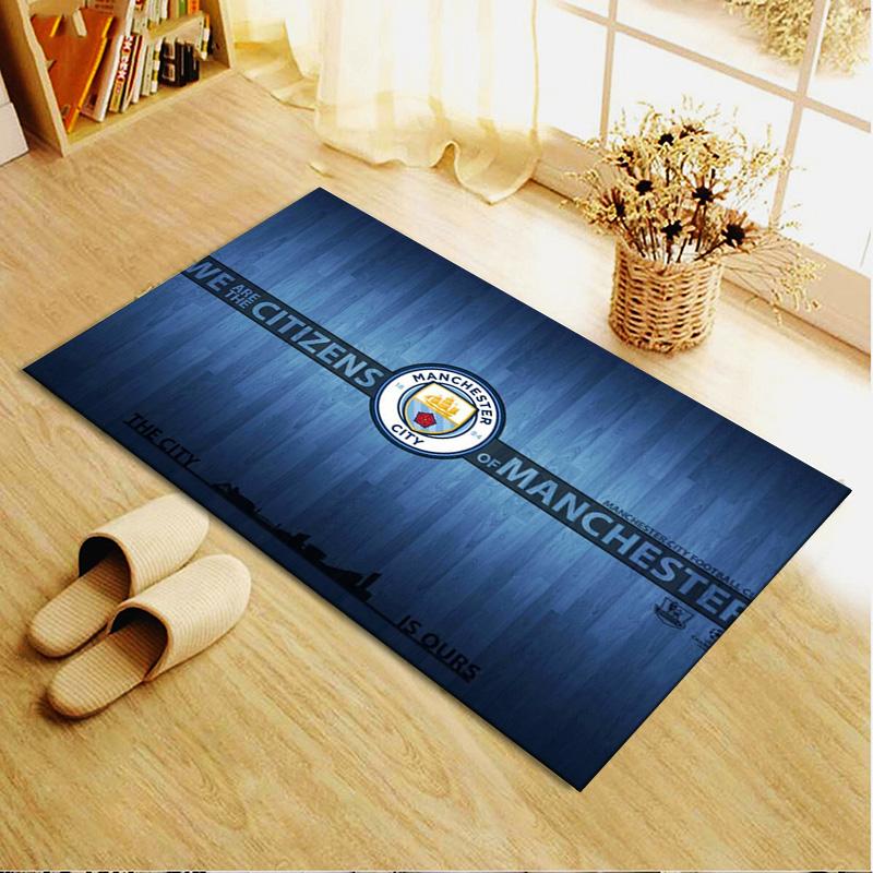 Manchester City FC Carpet Rug for Living Room Bedroom Home Sofa Decoration,Kids play Non-slip Floor Mat