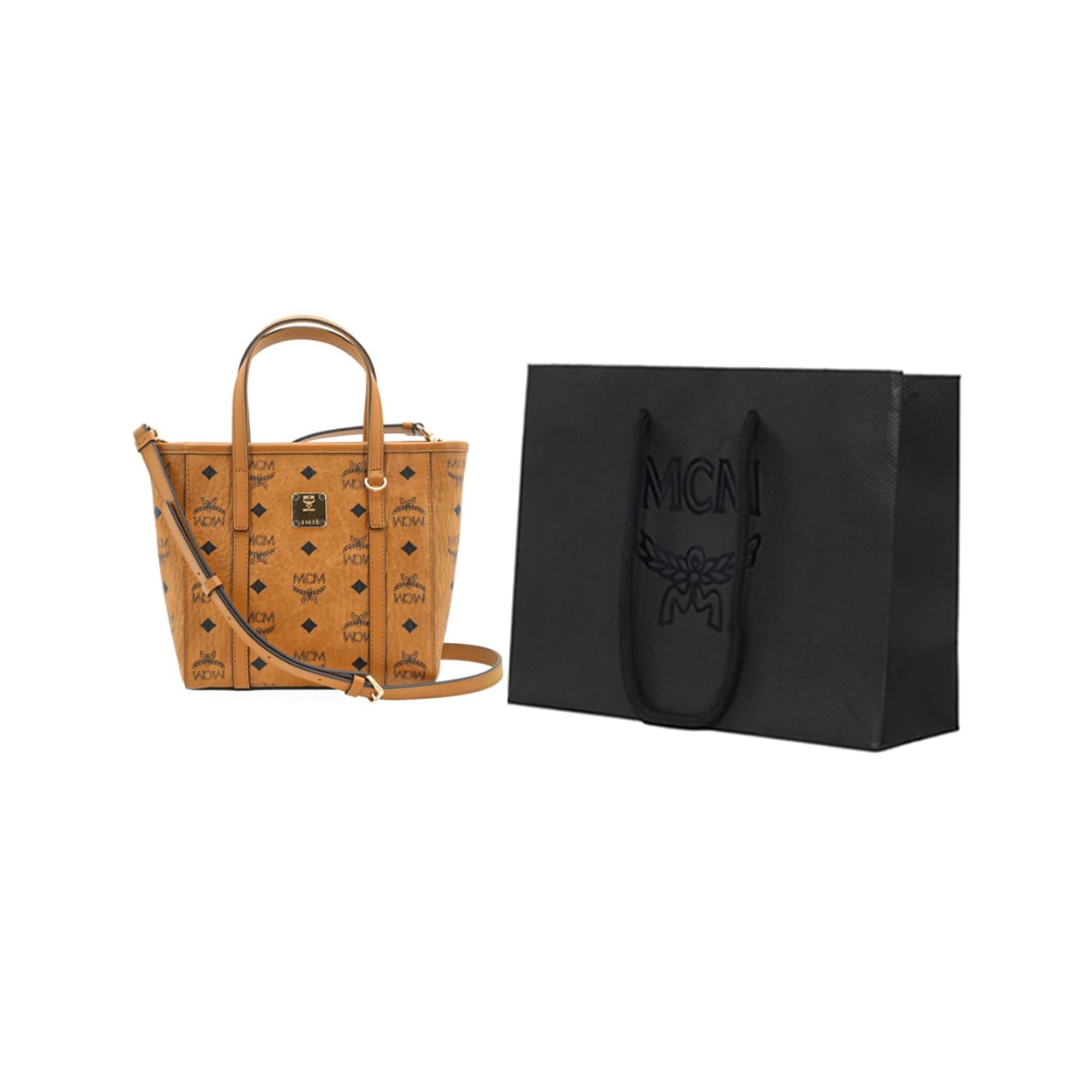 MCM Toni Mini Shopper Bag Visetos