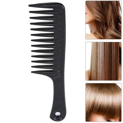 Hair Rectangular Plastic Wide Tooth Comb Handle Massage Comb Thick Long Hair For Home Use Detangling  Wet  Curly Hair Brush