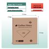 Fan-Shaped Hand-Pour Coffee Filter Paper, Raw Wood Pulp, V60 Type 04, Hanging Ear Design
