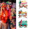 Luaus Party Glasses Funny Hawaiians Glasses,Tropical Fancy Dress Props,Beach Theme Party Supply Decors for Adult Kids