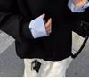 Herren Herbst Gestreiftes Patchwork Sweatshirt - Fake Zweiteiliger Kragen Langarm Streetwear Oberteil