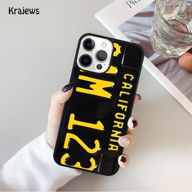 PLATE LICENSE CALIFORNIA Phone Case For iPhone 17 Air 16 15 14 Max Plus 11 12 13 Pro Max Phone Cover Coque