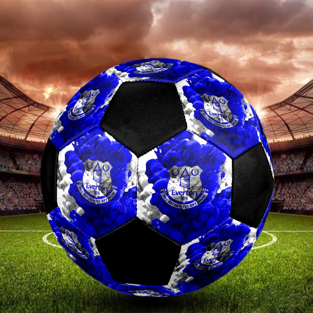 Everton FC Indoor Soccer Ball Colorful Machine Stitched PVC Size 5 Team Training Competition Ready Durable High-Bounce Cool Sports Gift
