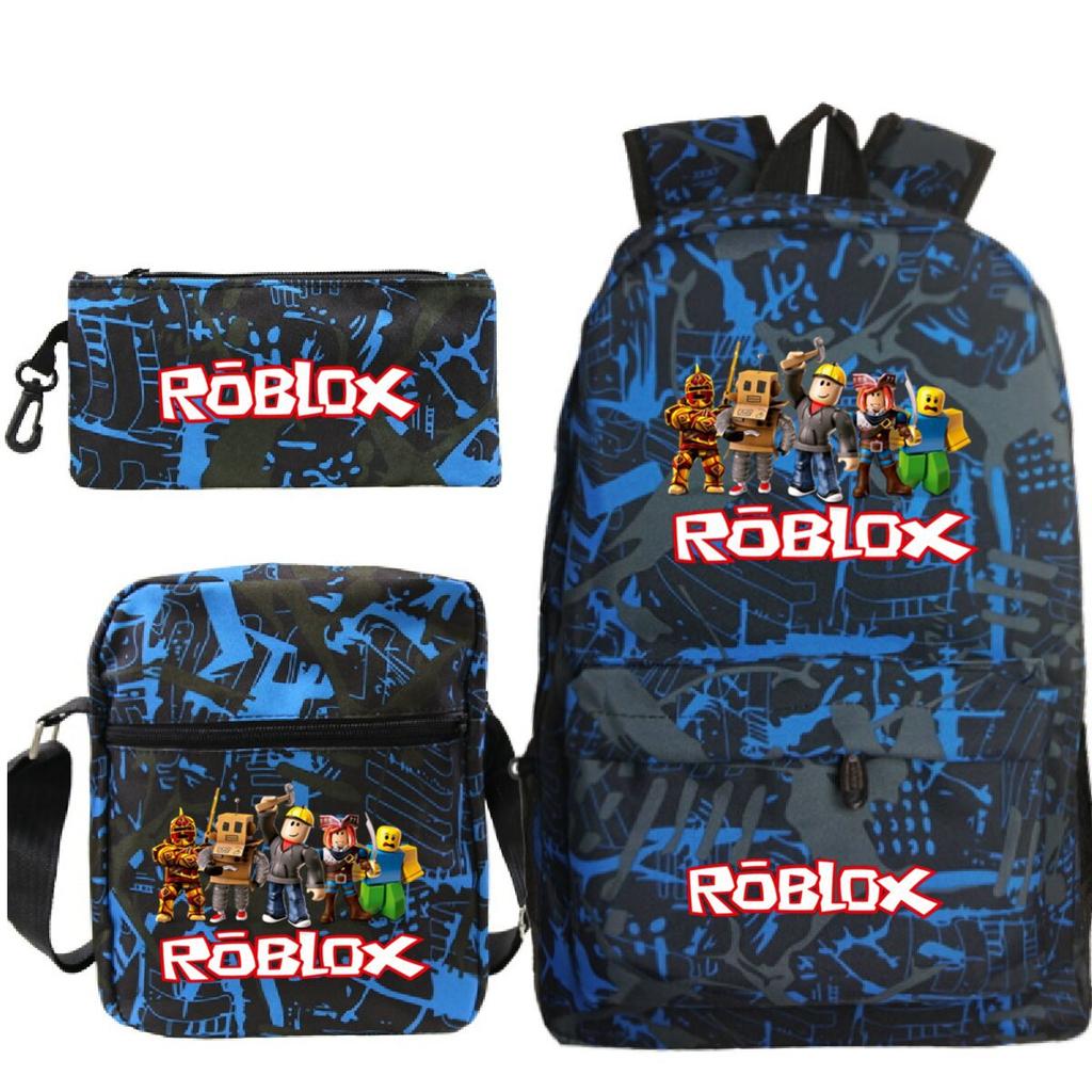 Primary And Secondary School Students Casual Schoolbag Three-Piece Cartoon Game Merchandise Printed Children'S Fashion Backpack