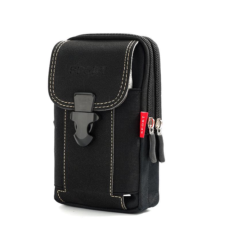 Men's 6.8" Wear-Resistant Multifunctional Phone Bag Fanny Pack with Belt Loop for Work Sites
