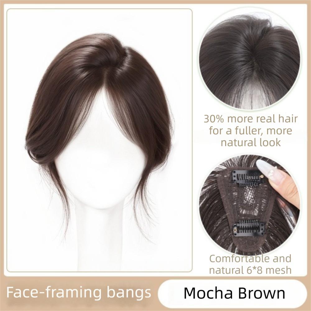 Hair Extension Korean Invisible Bangs Wig Fringe Hair Pieces Cover White Hair & Hairline