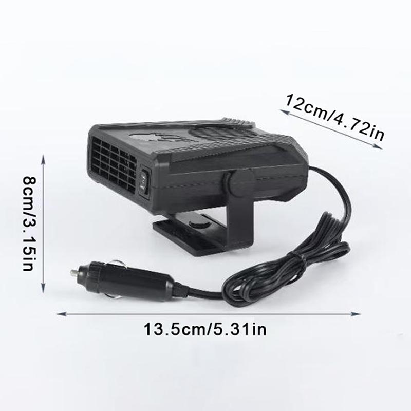 Electric Car Heater Air Cooler Fan 12V/24V Portable Demister Defroster Heating Fan Dryer Windshield Defogging Accessroies