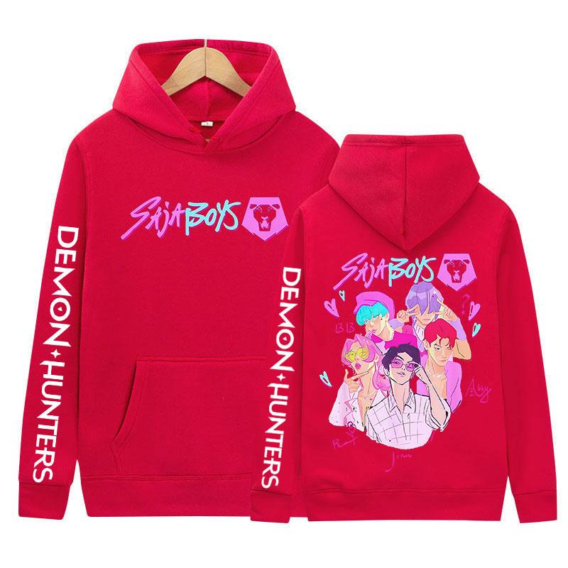 K-pop Saja Boys Demon Hunters Movie Graphic Hoody Men Women Clothing Fashion Oversized Sweatshirt Retro Aesthetic Fleece Hoodies