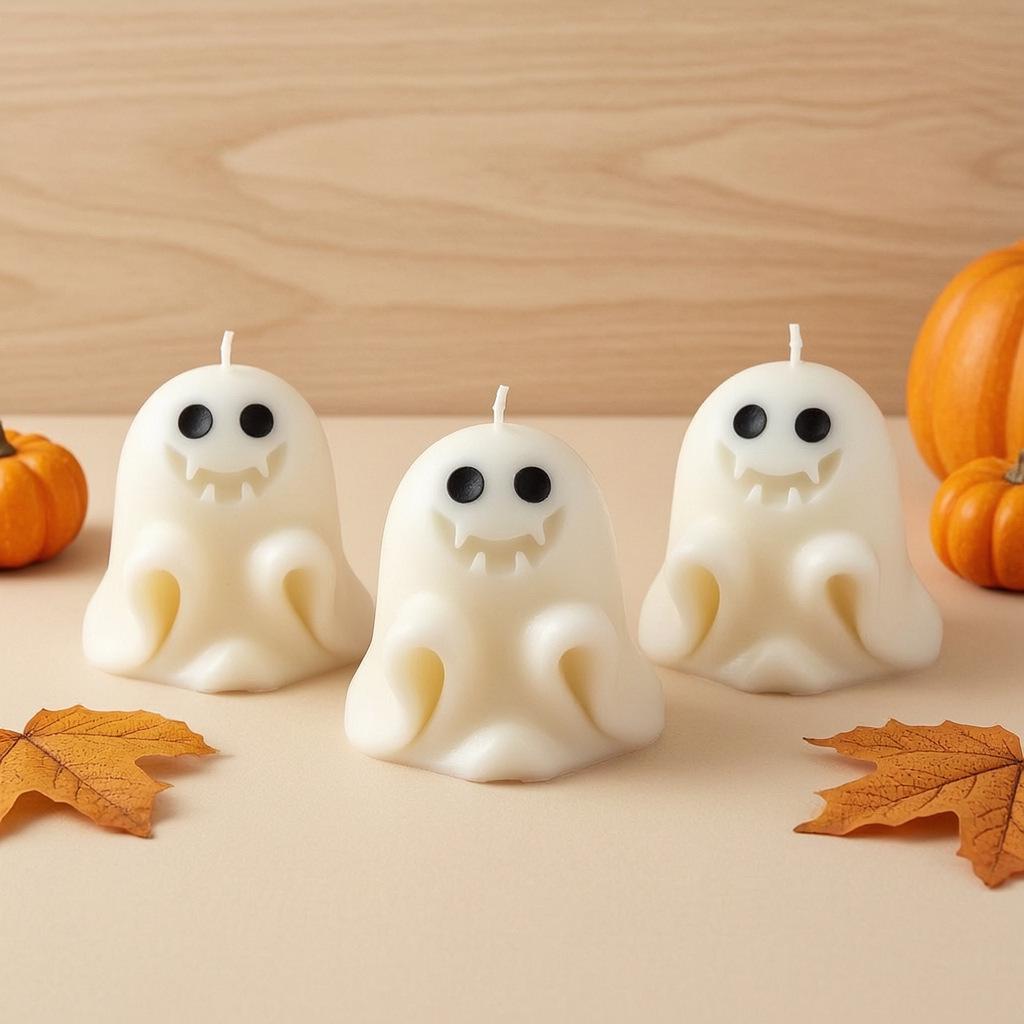 Handmade Halloween Ghost Scented Candle: Creative Atmosphere Souvenir