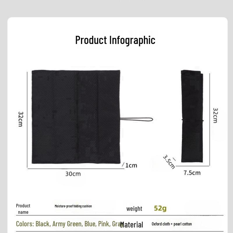 Moisture-Proof Foldable Picnic Mat & Portable Heat-Insulated Cushion